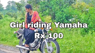 Riding Yamaha Rx 100 in Patiala Suit 😁🌈 This
