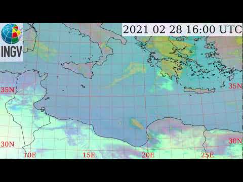 Etna, 28 febbraio 2021 - L'eruzione vista dal satellite