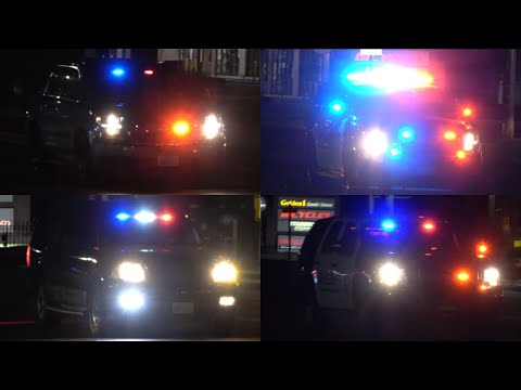 Unmarked Police Cars & K9 Units Responding Code 3 to a Hostage Situation