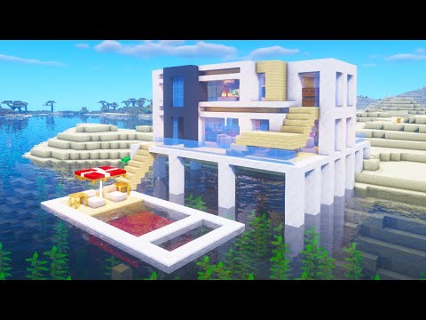 Minecraft Tutorial: How To Make A Modern Beach House "2020 Tutorial"