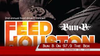 Bun B Talks Put It Down Video Shoot with Drake & FEED HOUSTON Food Drive & Concert on 97.9 The Box