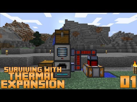 Surviving With Thermal Expansion :: E01 - Getting Started! Basic Power & Ore Processing!