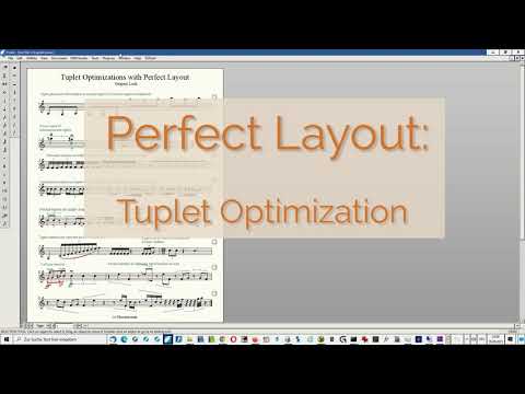 Perfect Layout for Finale®: Tuplet Optimization