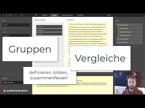 f4analyse - Gruppen und Vergleiche -  erstellen und zusammenfassen