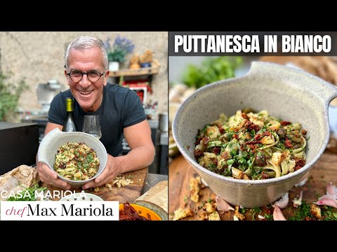 PASTA ALLA PUTTANESCA IN BIANCO - Ricetta VEGAN Facile e Veloce di Chef Max Mariola