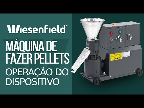 vídeo - Máquina de fazer pellets - 100 kg/h - Ø120 mm - 2 rolos