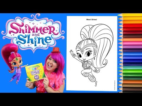 Coloring Shine Shimmer and Shine Coloring Book Page Colored Pencil Prismacolor | KiMMi THE CLOWN Video