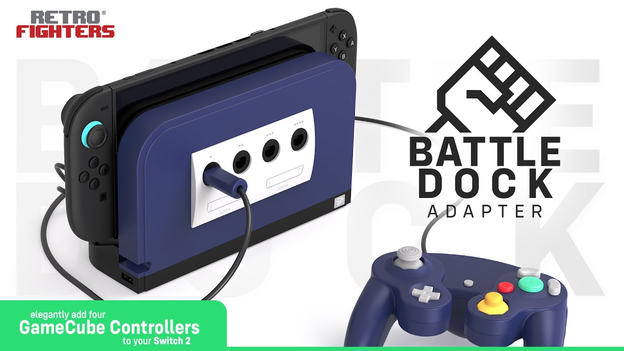 BattleDock Switch 2 GameCube Adapter - YouTube