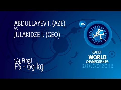 1/4 FS - 69 kg: I. ABDULLAYEV (AZE) df. I. JULAKIDZE (GEO), 13-4