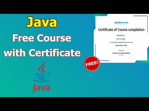 Java Free Certification Course Java Free Certificate Java Free Course