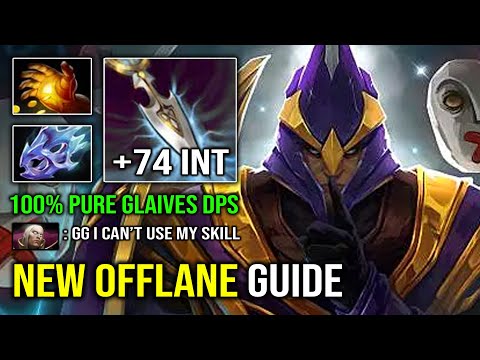 How to Offlane Silencer in 7.32c | WTF Pure Glaives DPS +74 Perma INT Max Speed Moon Shard Dota 2