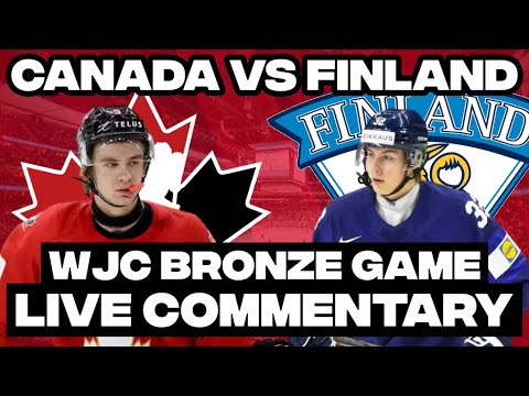 Canada Vs Finland WORLD JUNIOR BRONZE MEDAL GAME  LIVE COMMENTARY! | 2026 World Junior Championships