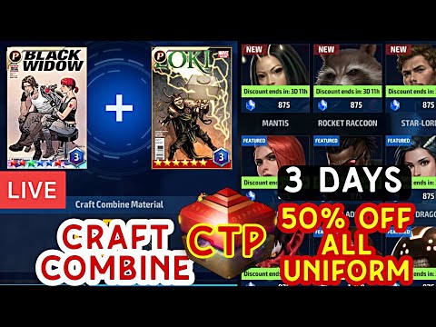 😏50% discount UNIFORM free CTP and CRAFT COMBINE card In Marvel future fight Mr Gamer Vines 👍