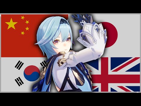 Eula in All 4 languages [Genshin Impact]