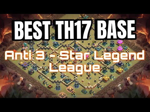 BEST TH17 BASE with links + 6 REPLAY  | ANTI 3-Star base for Legend League