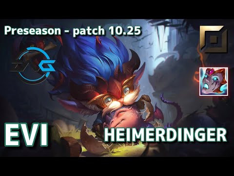 【韓国サーバー/M1】DFM Evi ハイマーディンガー(Heimerdinger) VS カタリナ(Katarina) TOP - Patch10.25 KR Ranked【LoL】