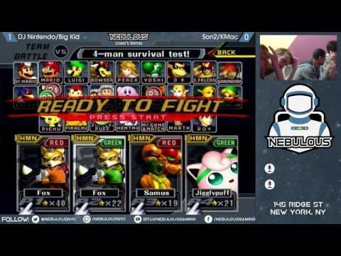 Nebulous Melee 85: Doubles - Loser's Semis: DJ Nintendo/Big Kid vs. Son2/KMac