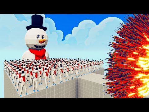 100x SNOWMAN + 1x GIANT vs 1x EVERY GOD   Totally Accurate Battle Simulator TABS