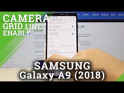 How to turn on Camera Grid Lines in SAMSUNG Galaxy A9 2018 – Activate Help Lines