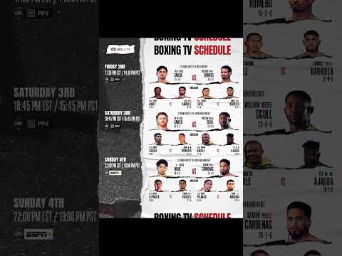 This Week's Boxing TV Schedule 🇺🇸 & 🇬🇧 - 2-4 May 2025