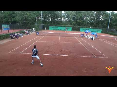 College Tennis Recruiting Video - Raphael Mujan (match play vs Stijn Pel ITF#37)  - Slamstox