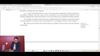 JUDICIARY (EVIDENCE) - Definition of Secondary Evidence (S. 58) & Meaning of Public Documents (S. 74, 75, 76 & 78)