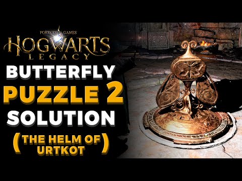 How to solve the 2nd Butterfly/Moth Puzzle in Collectors Cave [The Helm of Urtkot] - Hogwarts Legacy