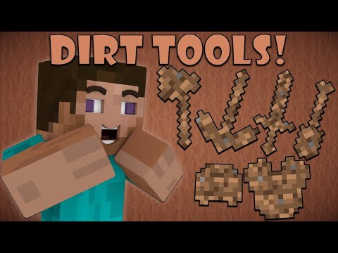 CRAFTING DIRT TOOLS in MINECRAFT