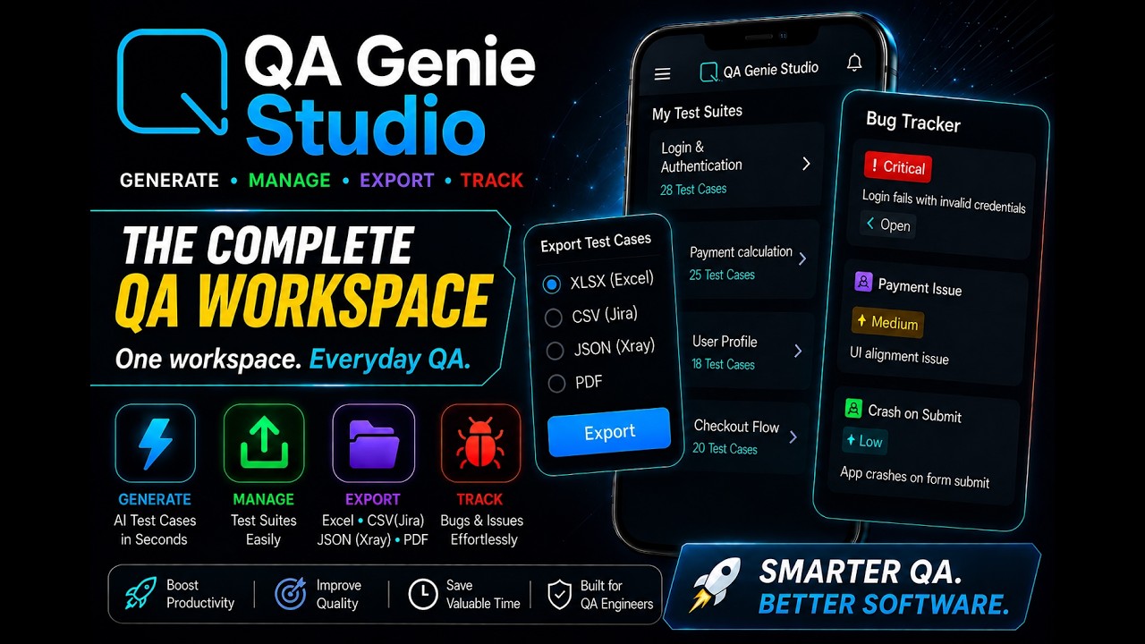 QA Genie Studio demo video thumbnail
