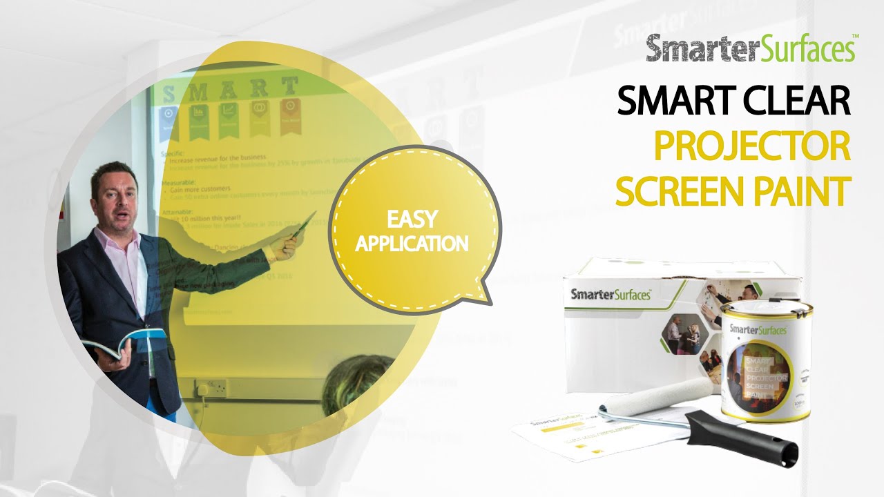 Smart Clear Projector Screen Paint Installation Video