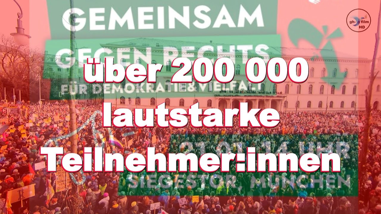 Gemeinsam gegen rechts: Kundgebung in München am  21. Januar 2024