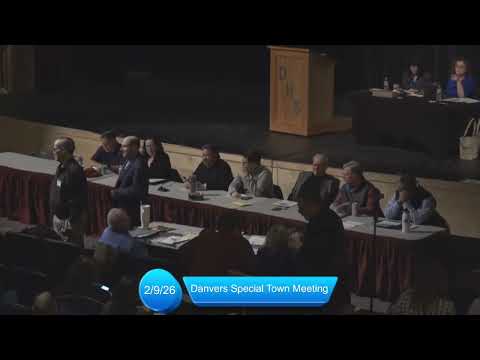 Danvers Special Town Meeting: 2/9/26
