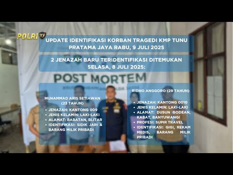 INFOGRAFIS PROSES IDENTIFIKASI KORBAN TRAGEDI KMP TUNU PRATAMA JAYA