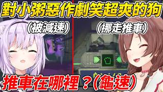 當小粥拿著沙漏被減速時沁音偷偷移走推車還在旁邊笑超爽ww【貓又小粥／戌神沁音】【ホロライブ切り抜き】【HOLOLIVE中文】
