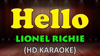 HELLO - Lionel Richie (HD Karaoke)