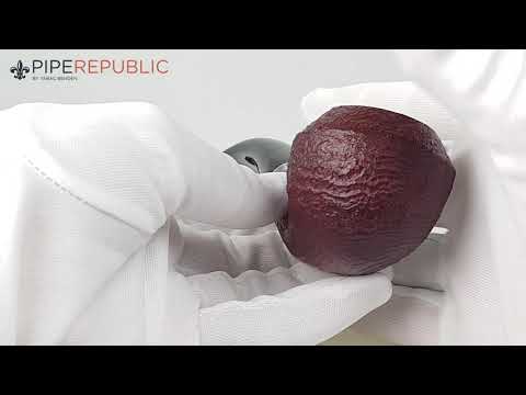 Dunhill - The White Spot Ruby Bark Pfeifen Bent Rhodesian mit Filter Einzelstück 4108F Easyload...