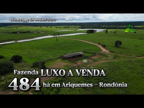 Fazenda luxo a venda de 484 há em Ariquemes/ Rondônia, Farm for sale in Brasil 