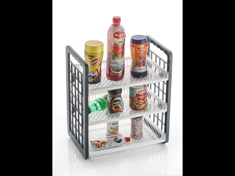 3 layer slim & sleek multi storage organizer rack for dining...