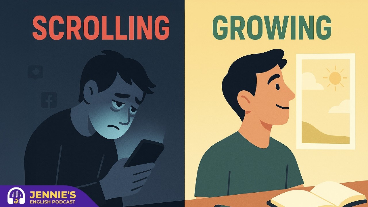 English Podcast: Your Phone May Be the Reason You’re Not Growing | English & Chill with Jennie