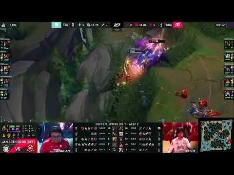 LPL | TheShy solokill on Qingtian with Nidalee top | TES - WBG