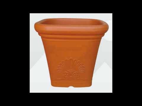 Orange rectangular plastic planters, for garden, size: 18-36...