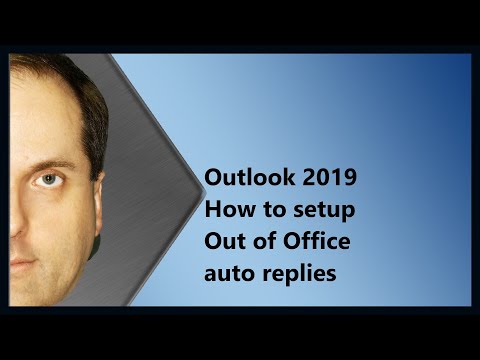 Outlook 2019 How to setup Out of Office auto replies