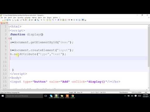How To Create Text Fields Dynamically Using Javascript