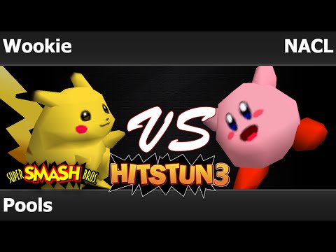 Hitstun 3 Smash 64 - Wookie (Pikachu) vs NACL (Kirby) - Pools