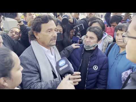 Sáenz supervisó el operativo por el incendio en calle Ituzaingó