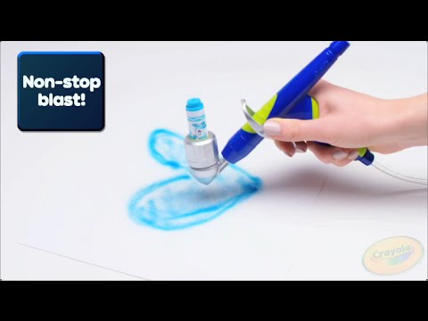 Crayola Air Marker Sprayer - Kids Airbrush Kit with Washable Markers and Stencils - Image 6