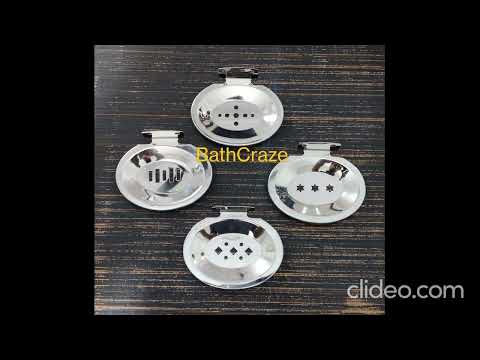 Bath Craze Silver SS Soap Dish Rosy