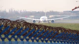 Lotnisko Chopina w Warszawie, start - odLOT, (Boeing 787 Dreamliner) Warsaw Chopin Airport  takeoff