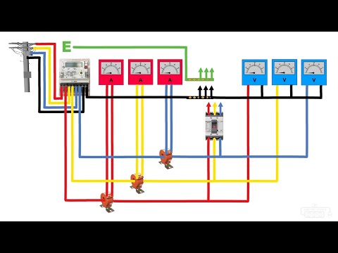 Electric Series line testing board connection animation video