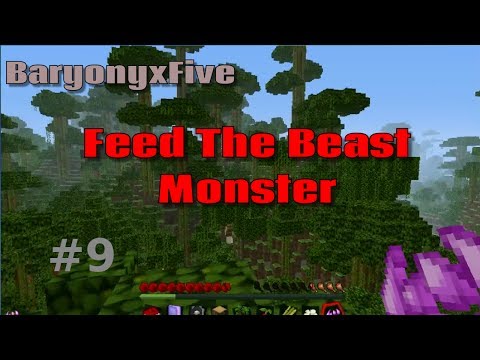 Minecraft FTB Monster Let's Play #9 Starting Logistics Pipes